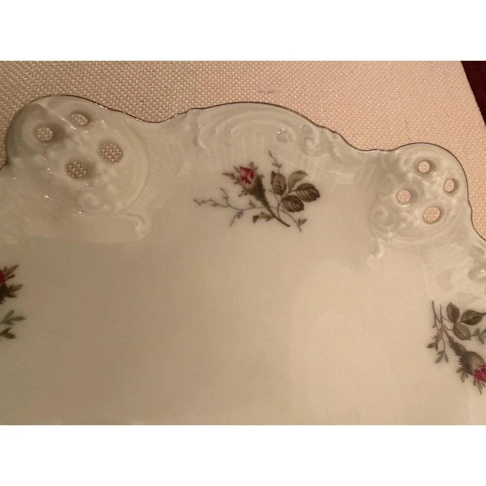 Rosenthal Group Classic Rose Candy Bowl Scalloped Edge Rose Floral Design